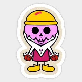 Gumball Machine Skull Monster Guy Sticker